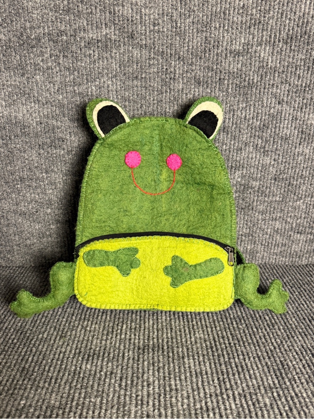 Unique Frog Wool Felt Backpack Made in Nepal